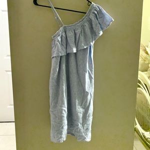 Linen off the shoulder dress